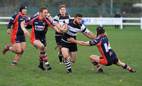 Try scorer Jimmy Baldwin in action