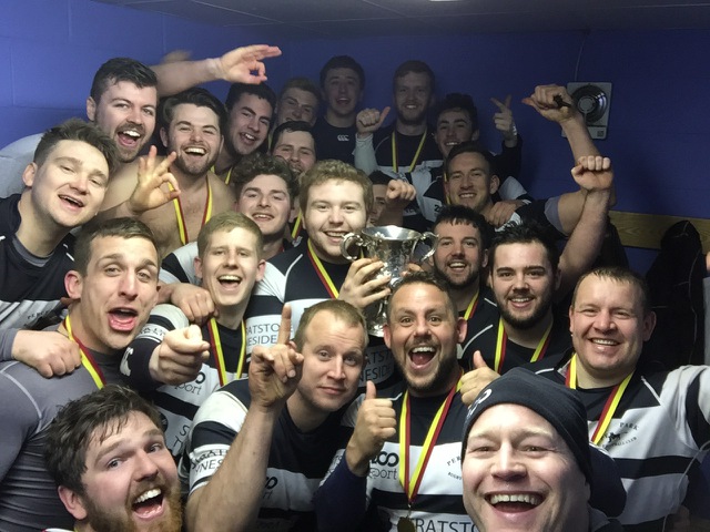 A happy dressing room as the Lions retain the County Cup