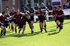 Try scorer Sean Williamson on the charge